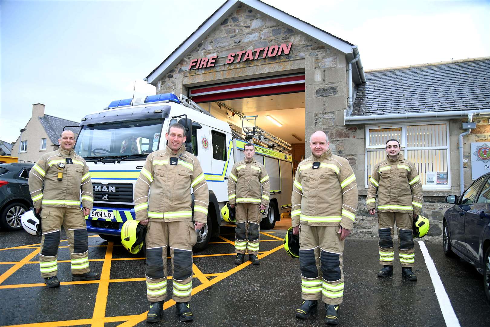 The retained team at Cullen fire station have raised around £1500 for charity. Picture: Becky Saunderson