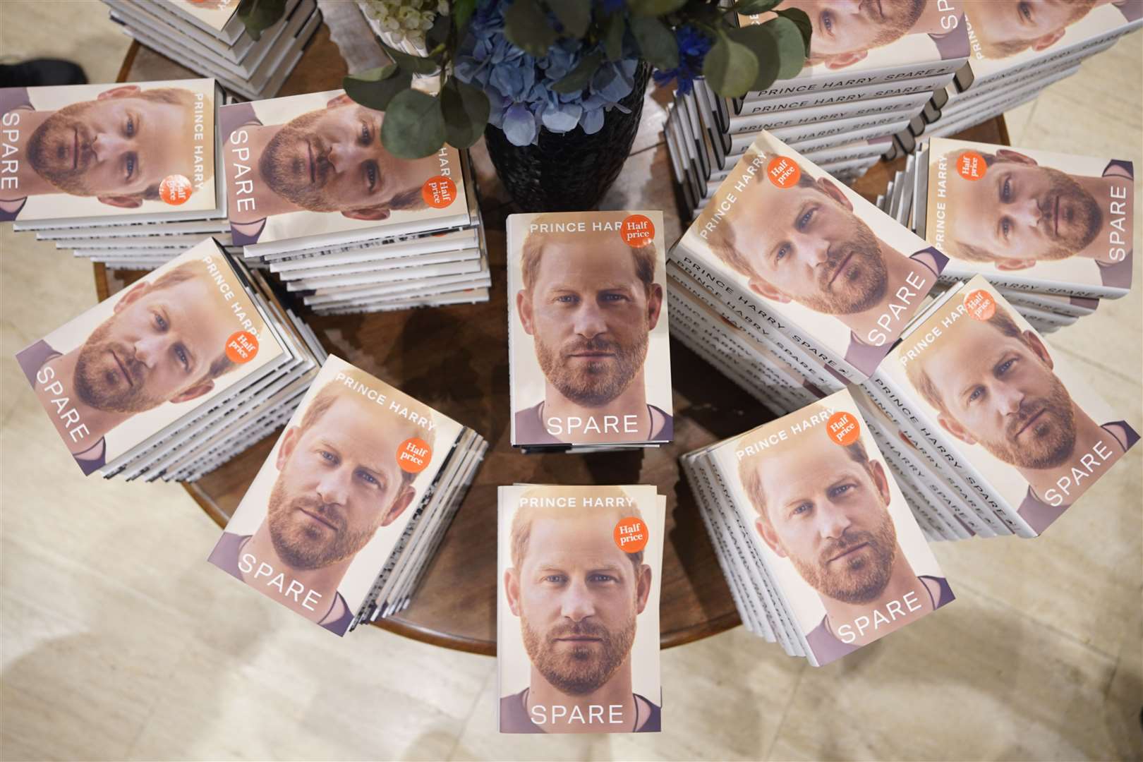 Copies of the autobiography from the Duke of Sussex (James Manning/PA)