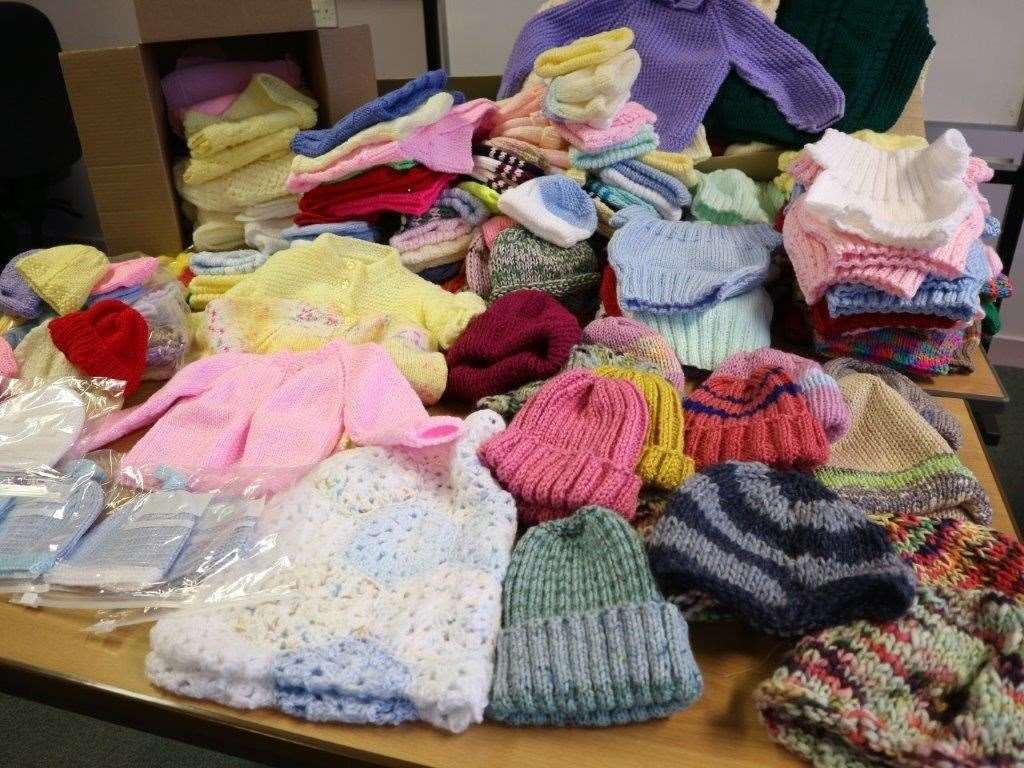 Communities in Aberdeenshire donated knitted items for people in need this winter.