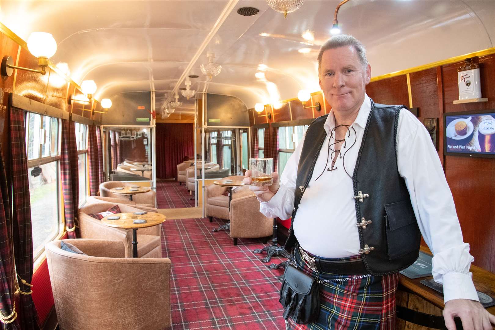 Bruce Crowe - Head of Engineering at the railway, who came up with the idea of the Dram Train. Picture: Daniel Forsyth..