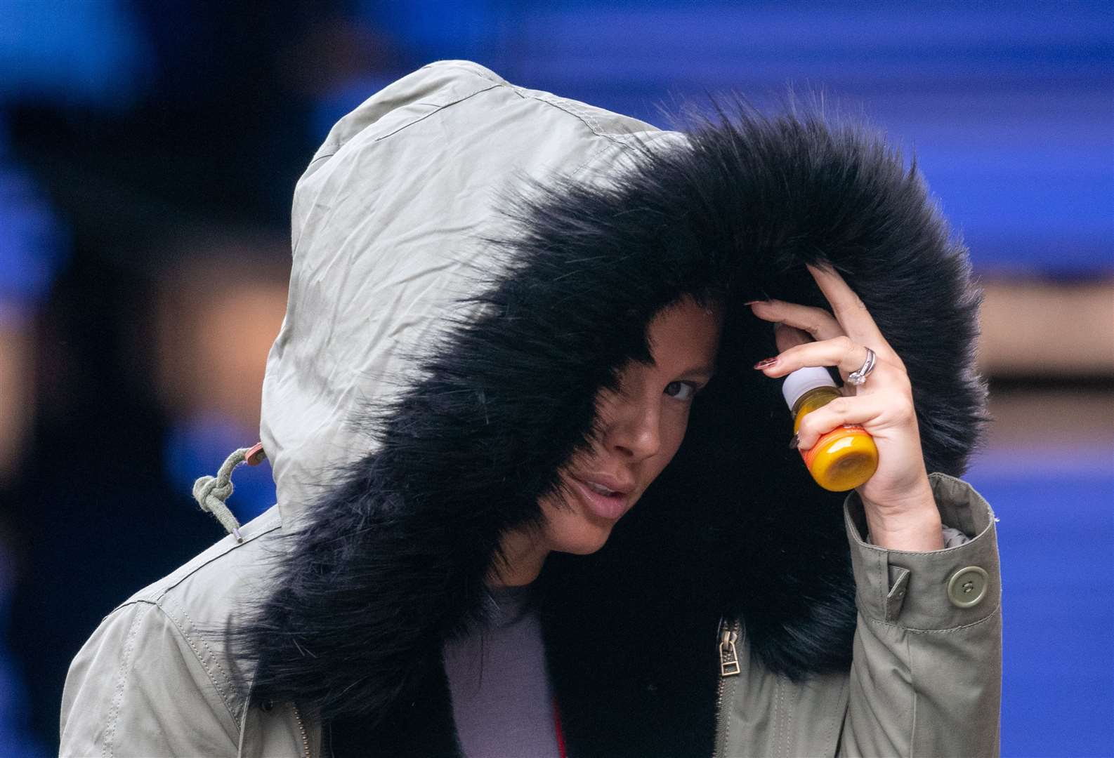 Rebekah Vardy arrives for a Dancing On Ice training session at the National Ice Centre in Nottingham (Joe Giddens/PA)