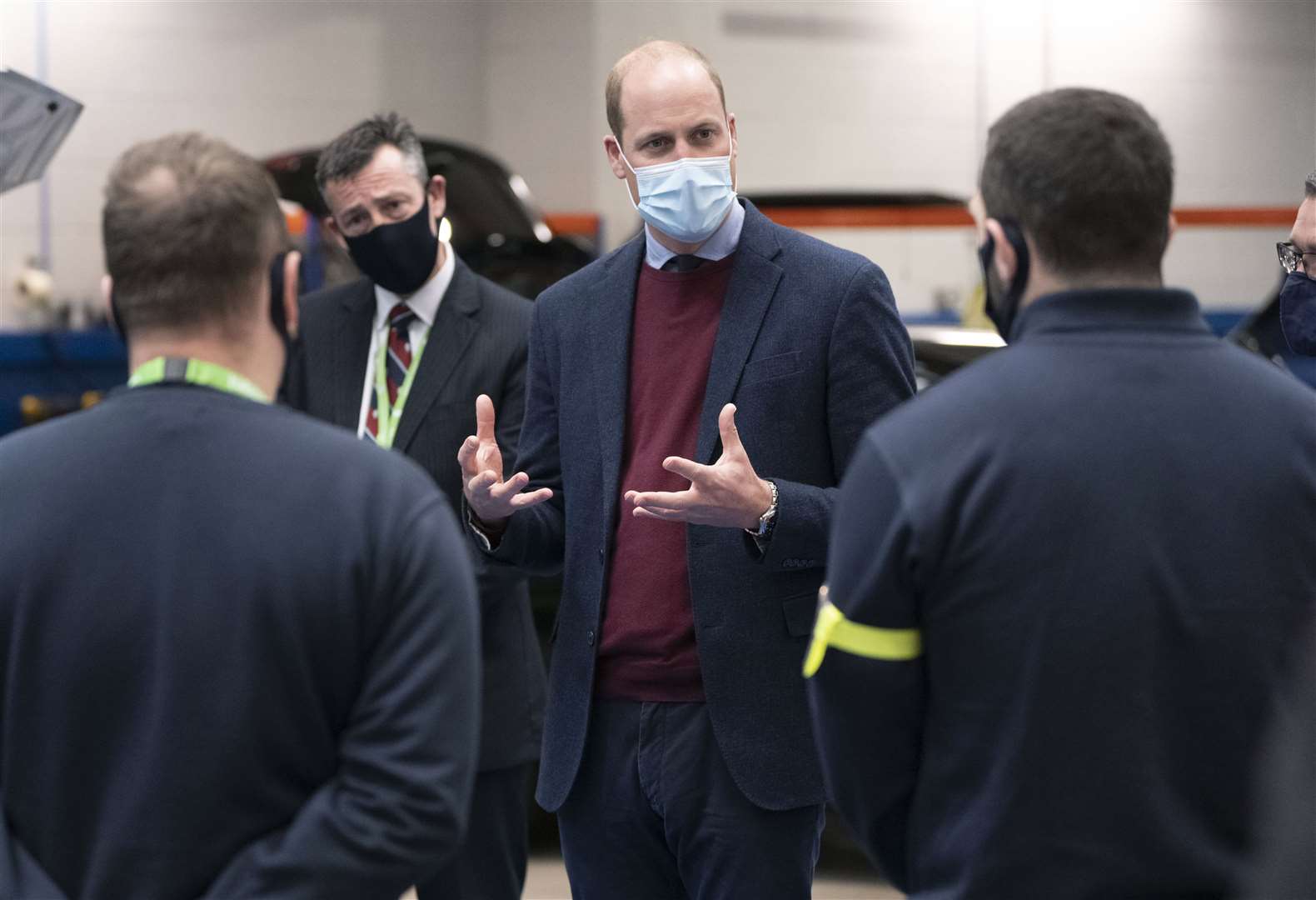 The Duke of Cambridge during his visit to Babcock Vehicle Engineering (David Rose/The Daily Telegraph)