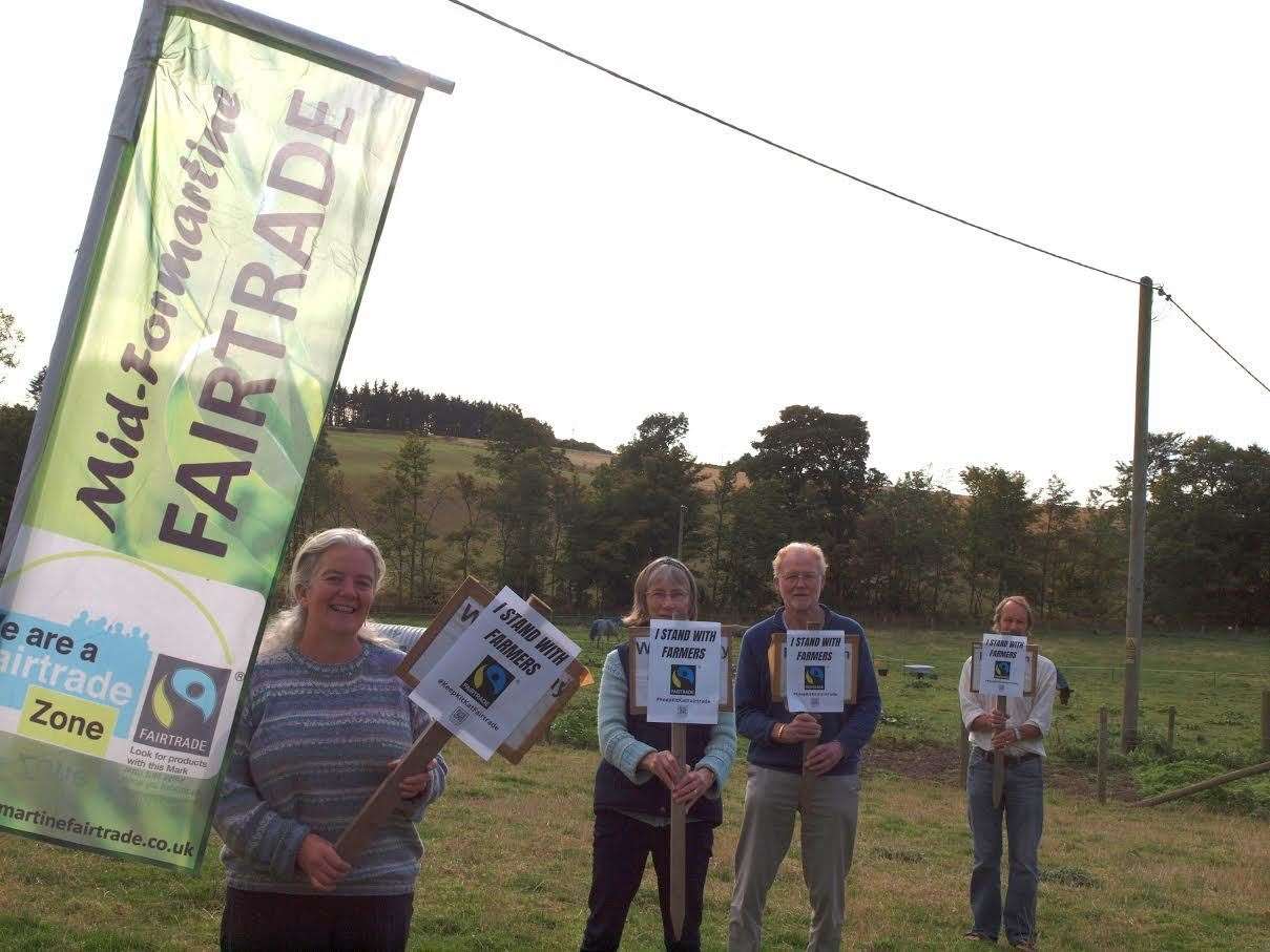Representatives from Mid Formartine Fairtrade Group campaigned against the changes.