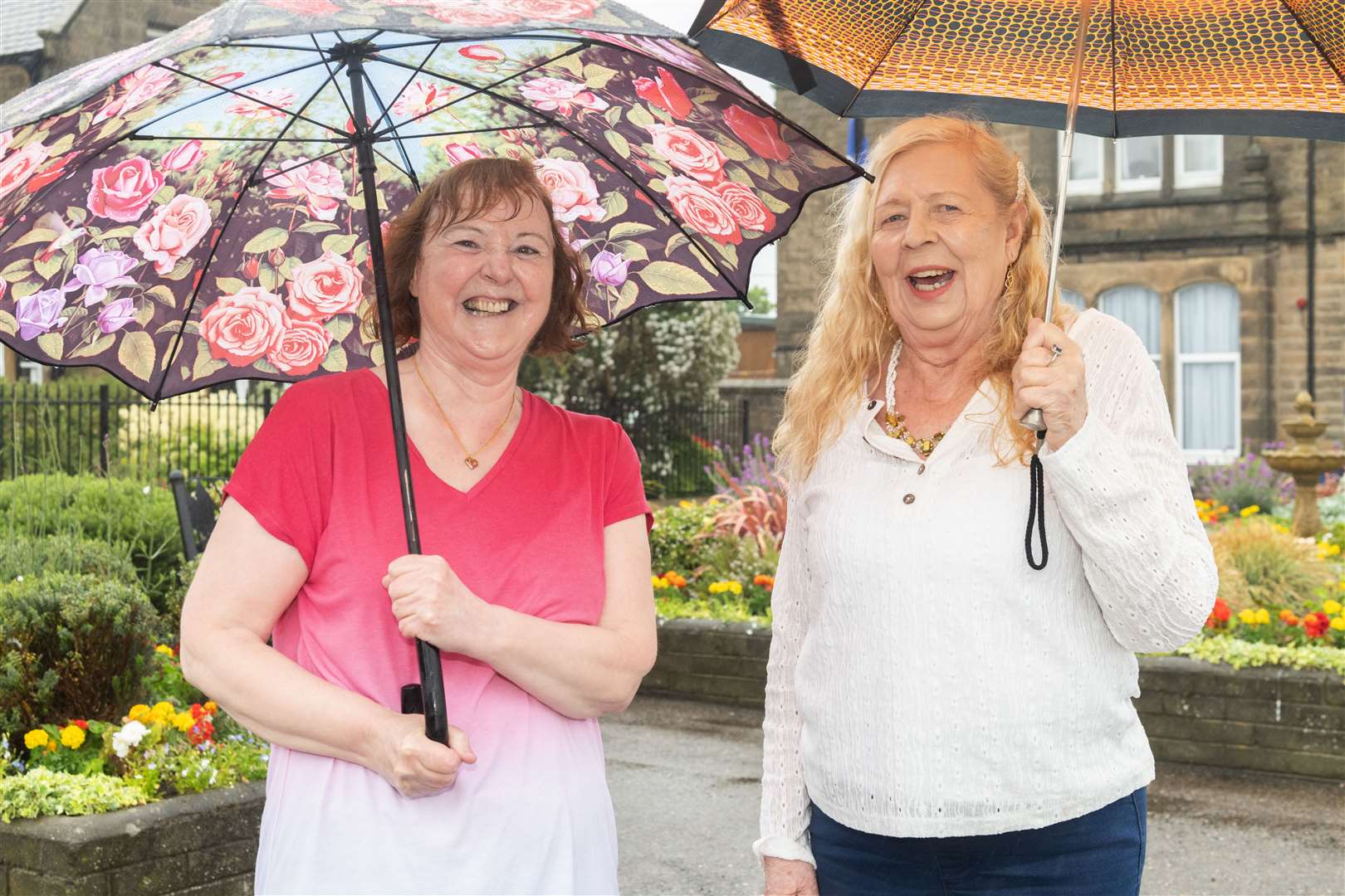 Alice Cowie (left) and friend Heather McLean will be heading to Edinburgh to see King Charles III presented with the Scottish crown jewels. Picture: Beth Taylor