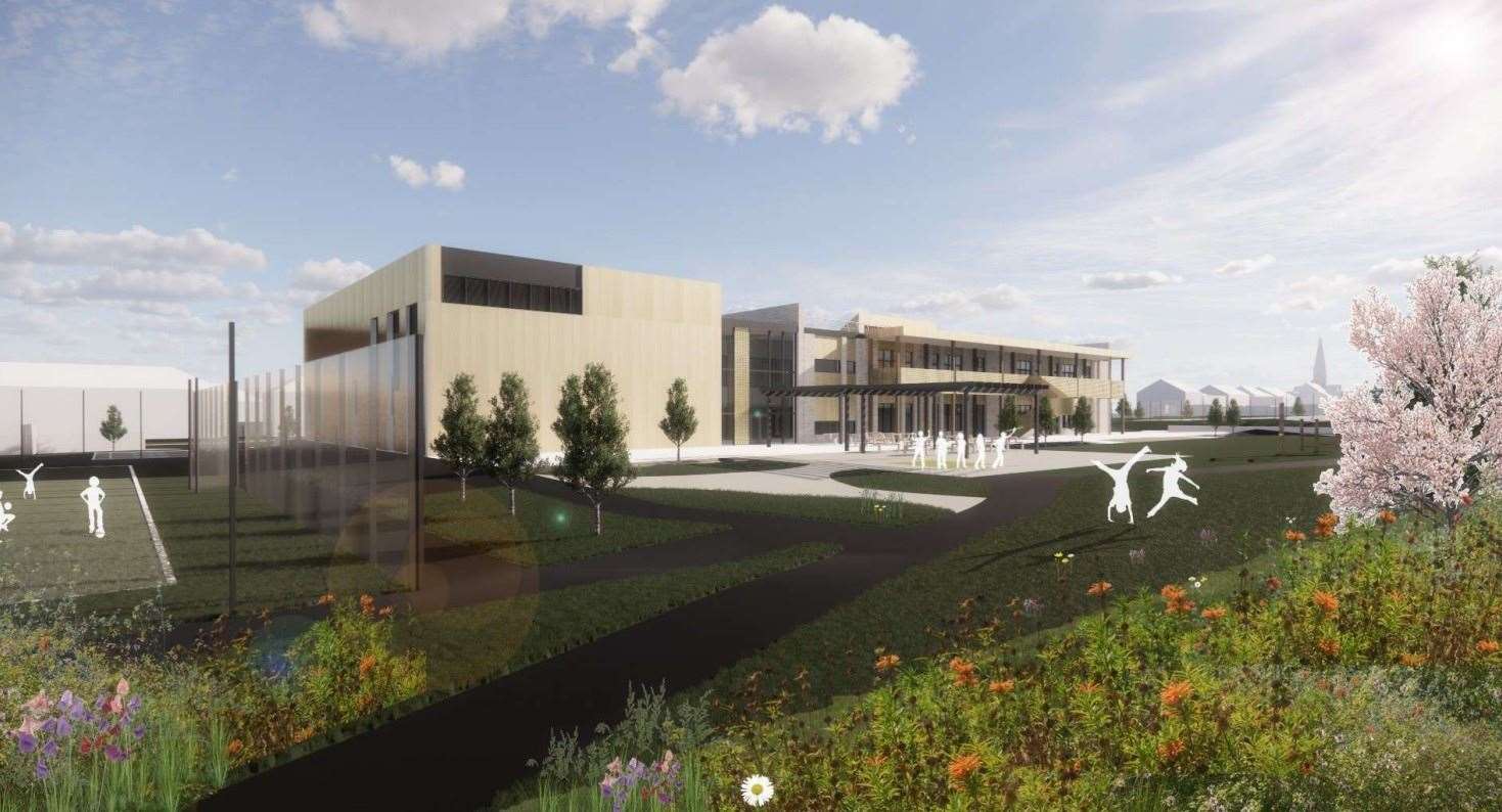 An artist impression of the proposed new Fraserburgh School which has not been included in the latest round of funding. Image: Aberdeenshire Council
