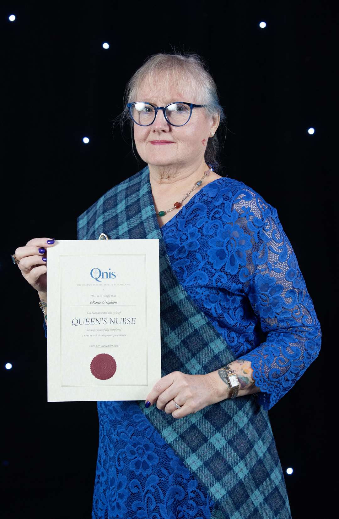 Rosie Crighton has been awarded the prestigious title of Queen’s Nurse.
