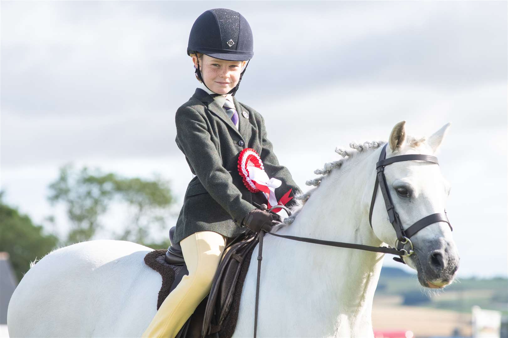 Freya Barclay on board Founthill Cassandra at Keith Show Sunday.Picture: Daniel Forsyth