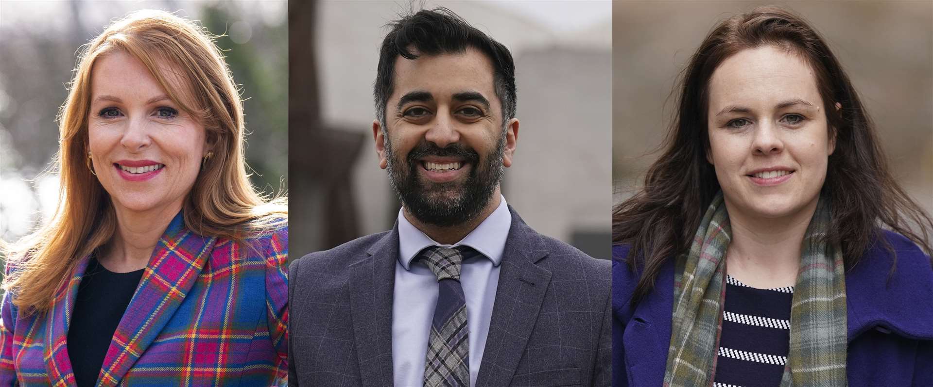Three candidates are running to replace Nicola Sturgeon as SNP leader as First Minister – Ash Regan, Humza Yousaf and Kate Forbes (Jane Barlow/Andrew Milligan/PA)