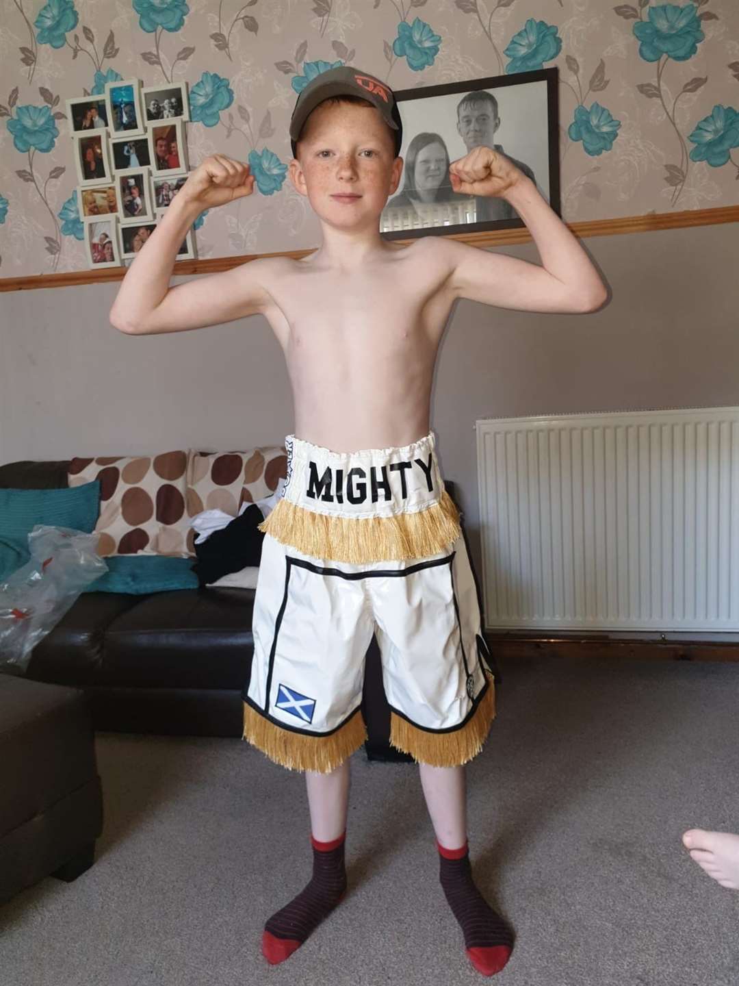 Twelve-year-old Ayden Quinn is a Scottish intermediate boxing champion.
