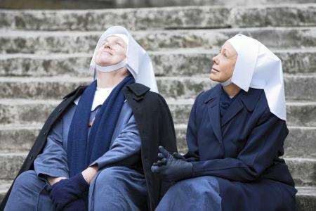 Pam Ferris and Jenny Agguter in the wimples they have a 'hate-hate' relationship with.
