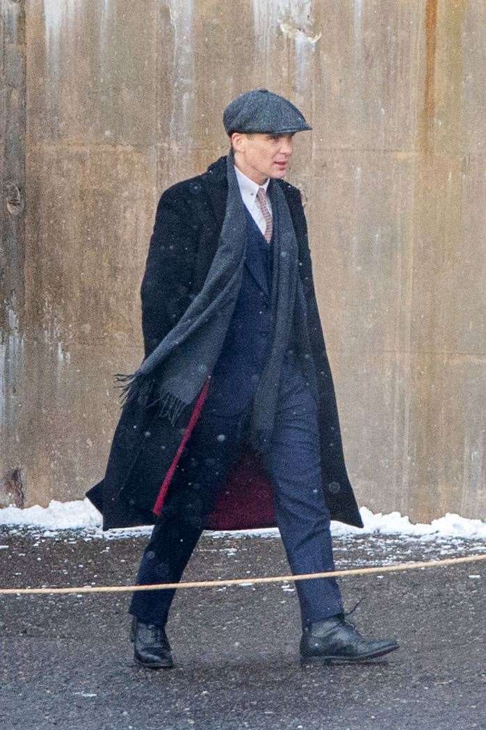 Lead actor Cillian Murphy, who plays Tommy Shelby in Peaky Blinders, on the Portsoy set. Picture: Daniel Forsyth.