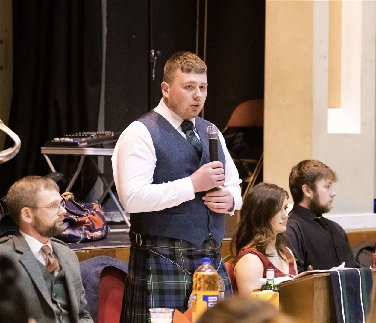 James Bradley welcoming everyone to the 2023 Strathbogie Burns Supper at Stewarts Hall in Huntly...Picture: Beth Taylor.