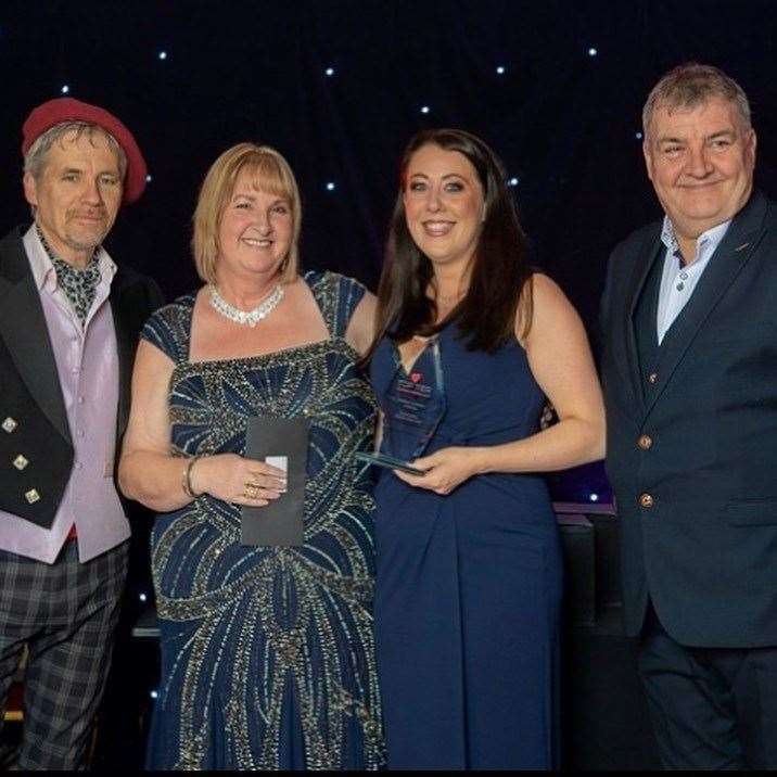 Nicola Daniels (second from right), named as the best Wedding Venue Coordinator for 2019. Picture courtesy of aberdeenphoto.com.