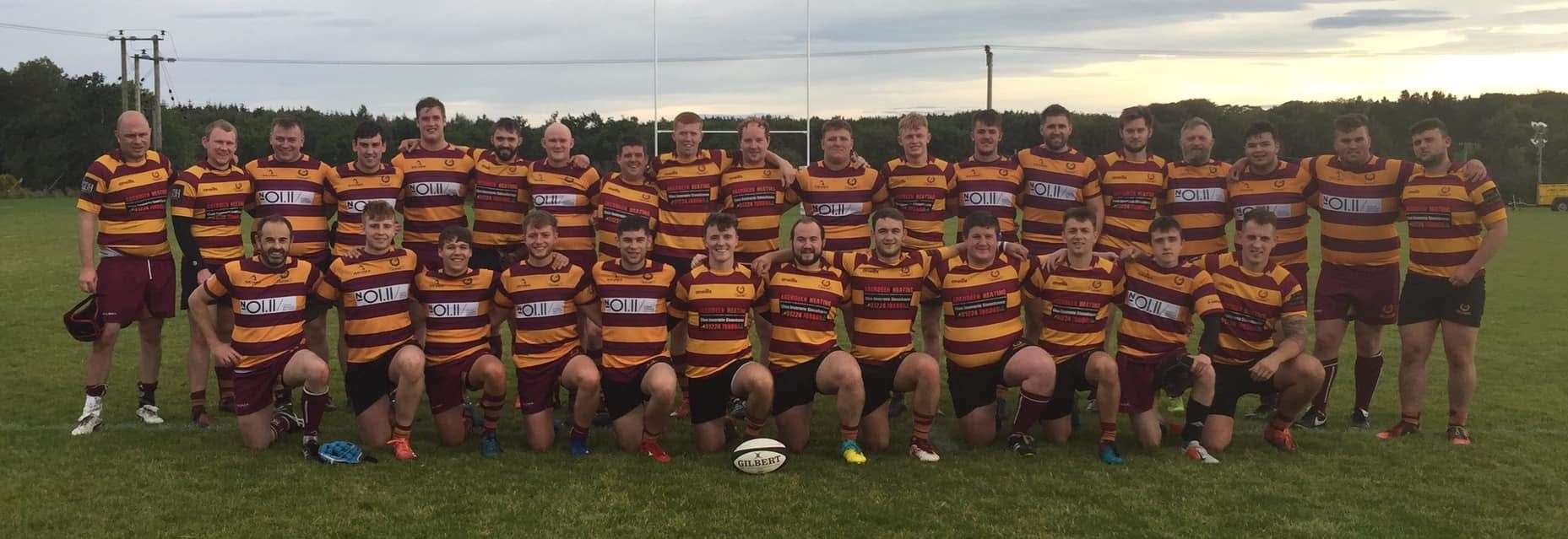 Ellon Rugby Club players, pictured before coronavirus restrictions, took part in the challenge.