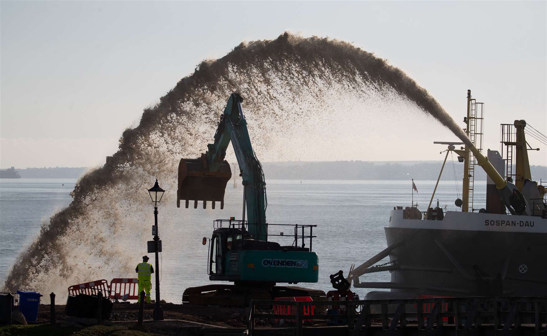 The £100m sea defence scheme is aimed at reducing the risk of flooding to more than 10,000 homes and 700 businesses (Andrew Matthews/PA)