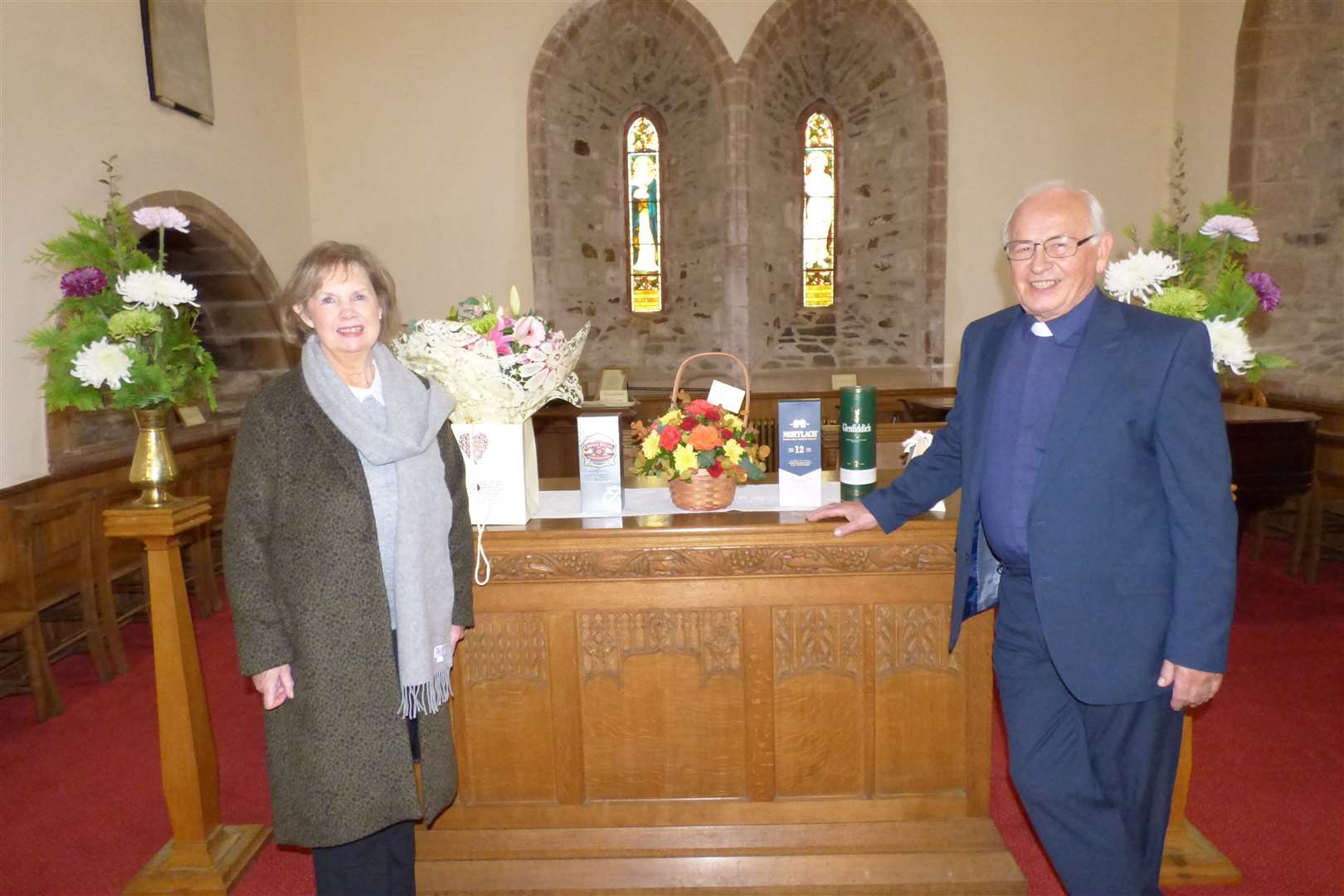 The Mortlach and Cabrach Parish Church thanked interim moderator the Rev George Rollo and wife Ruth.