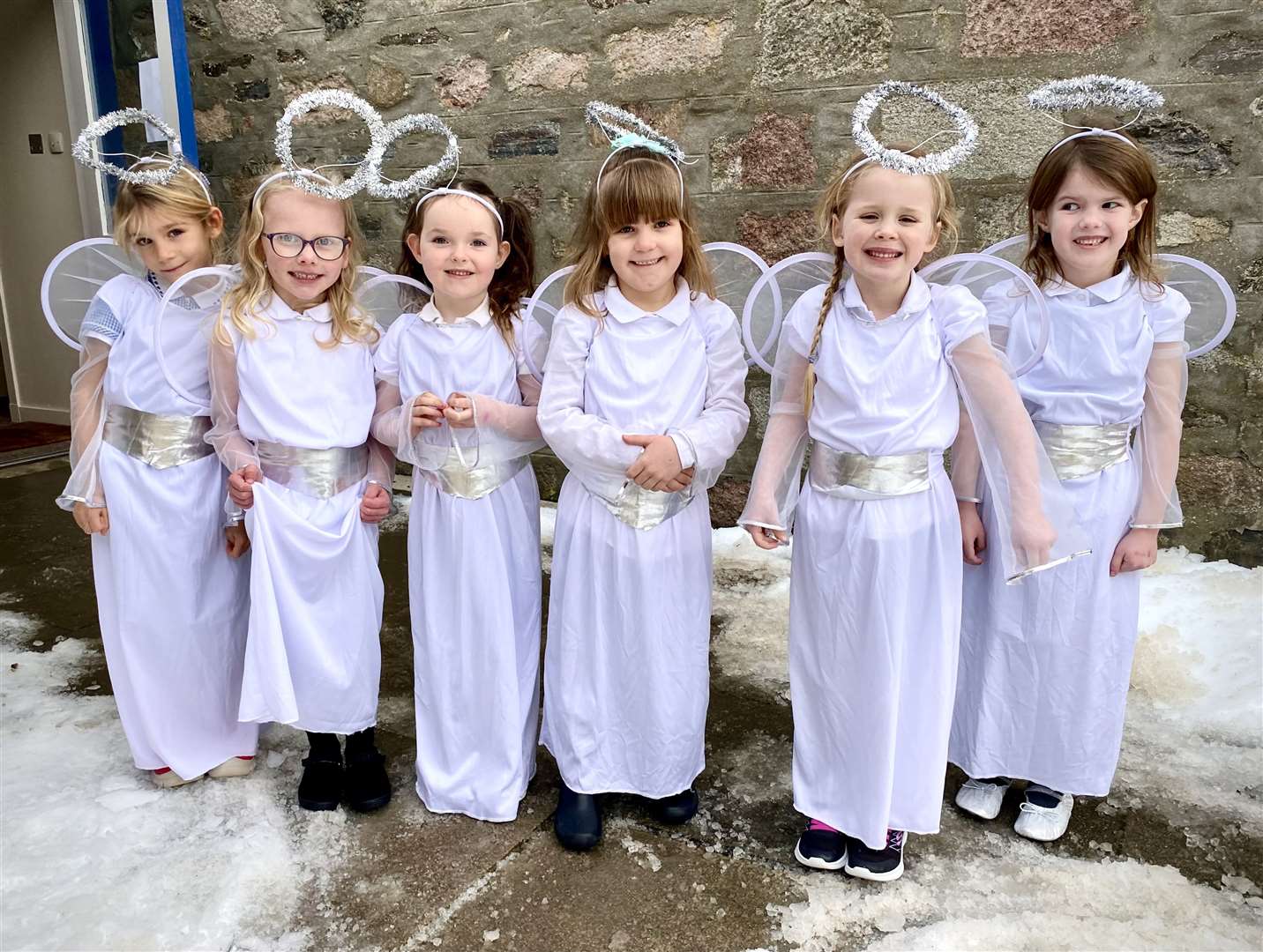Ellon Primary School's angels were ready to share the good news. Picture: Phil Harman