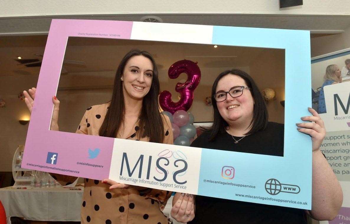 MISS founder and chairperson Abi Clarke (left) and vice-chairperson Jade Robertson marking three years last March.