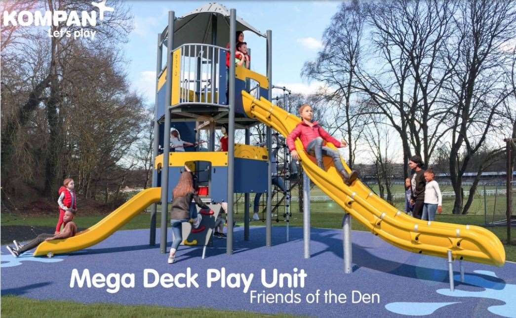 Friends Of The Den have raised enough money to get a play deck installed in the Haughs playpark.