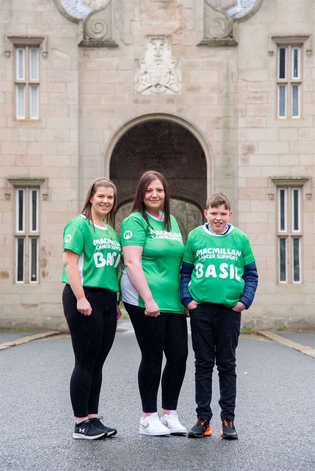 Claire Cameron, left with her nephew Kai and friend Sarah McKinnon who raised £1600 for Macmillan Cancer Support by doing the Kiltwalk. Picture: Daniel Forsyth.
