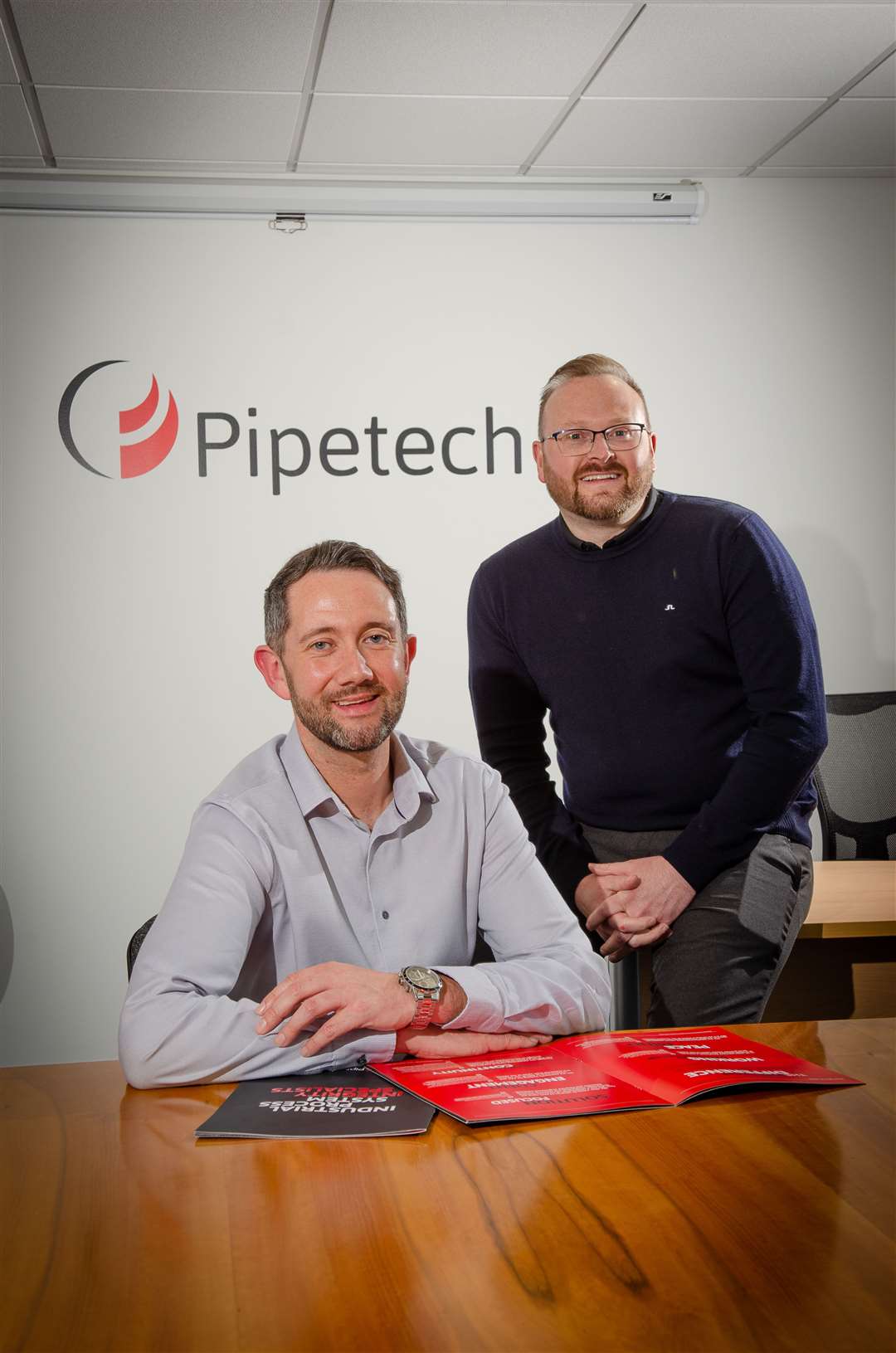 Pipetech Operations Director Leonard Hamill (left) andBusiness Development Manager Gavin Booth