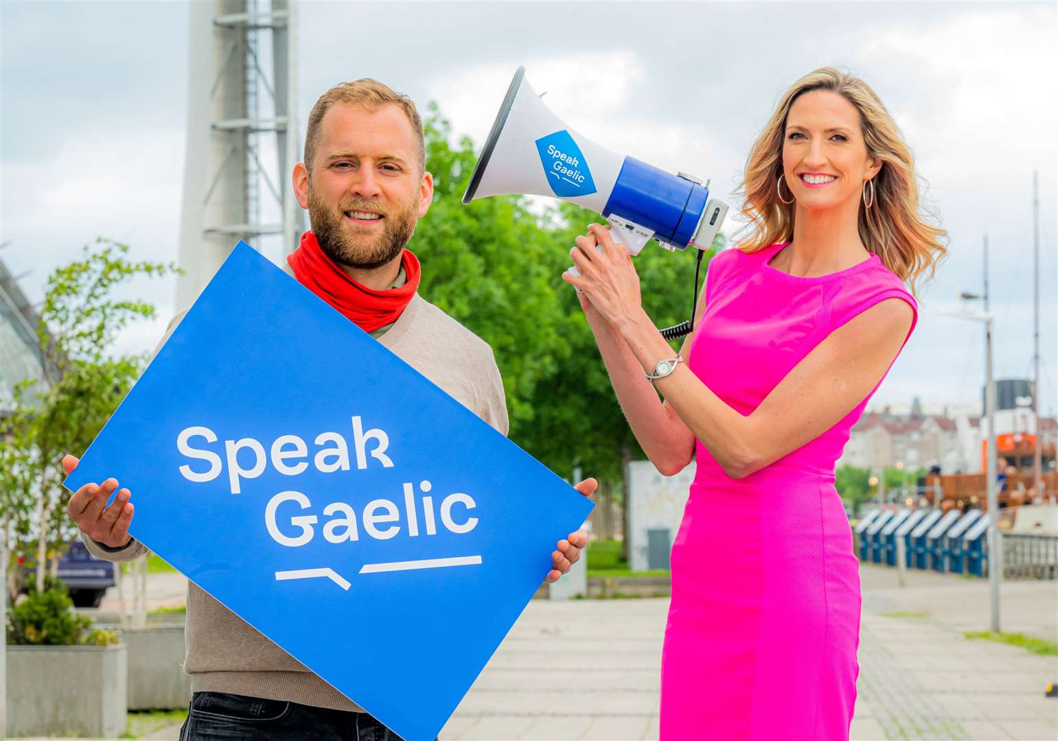 Joy Dunlop and Calum Maclean will be fronting SpeakGaelic. Picture: Alan Peebles