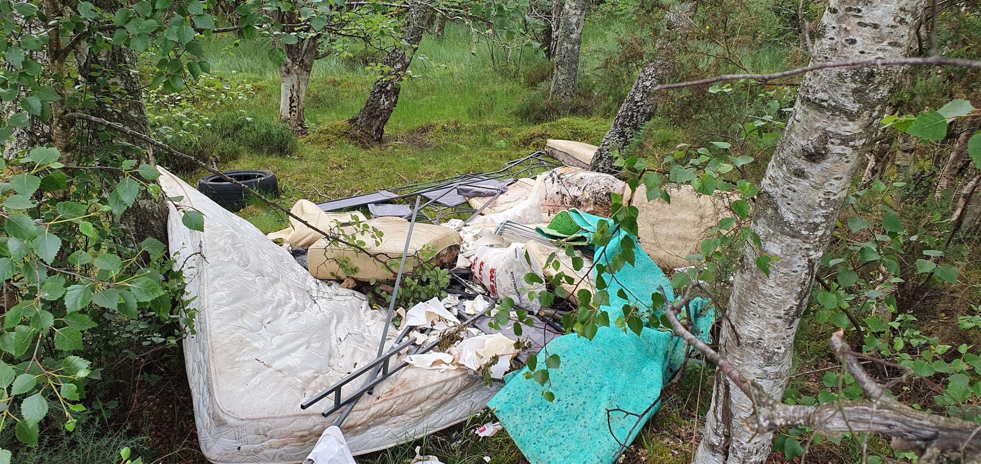 The rubbish dumped near Fogwatt included mattresses and mangled metal.
