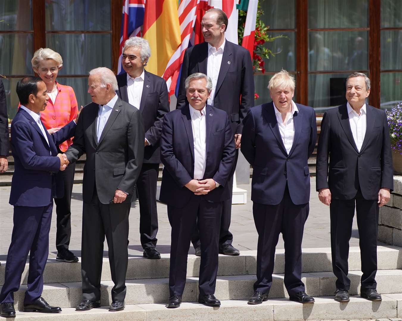 The Kremenchuk attack drew swift condemnation from Boris Johnson and other G7 leaders meeting in Germany (Stefan Rousseau/PA)