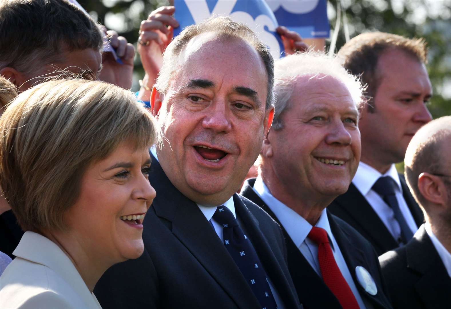 Jim Sillars (right), who campaigned with Alex Salmond and Nicola Sturgeon, called Ms Sturgeon as ‘Stalin’s wee sister’ (David Cheskin/PA)