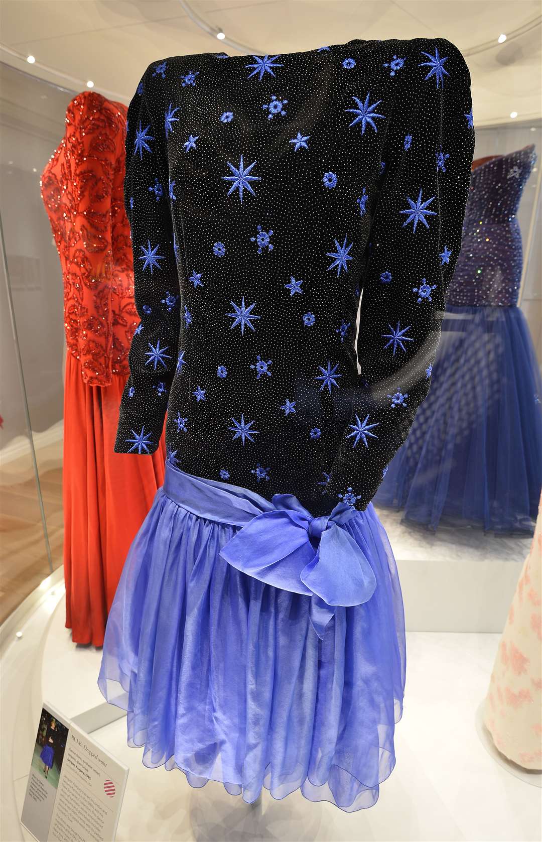 A dress worn by Princess Diana at a dinner in Florence in 1985 (John Stillwell /PA)
