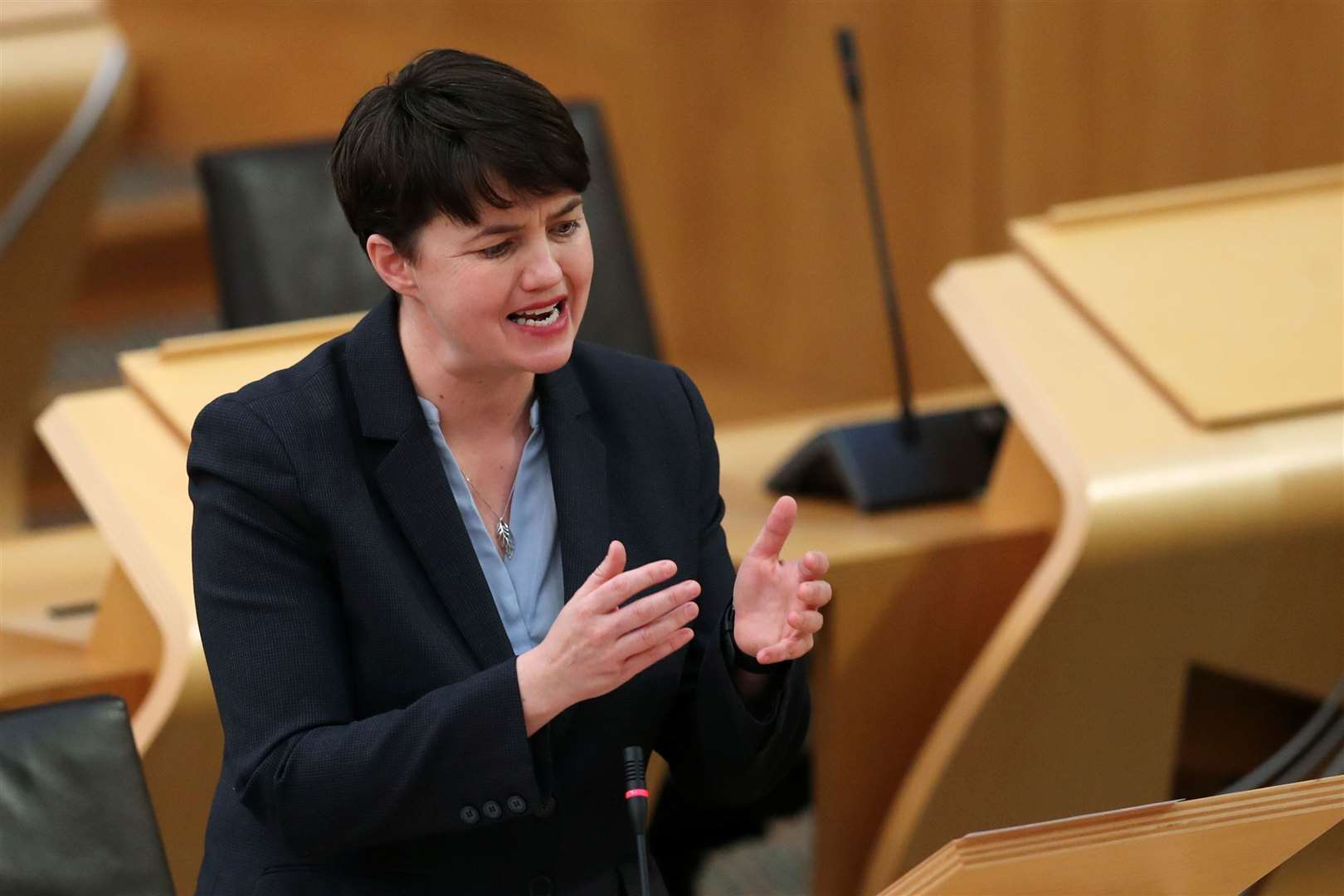 Scottish Tory Holyrood leader Ruth Davidson questioned if easing restrictions at Christmas will mean stricter measures in January (Russell Cheyne/PA)