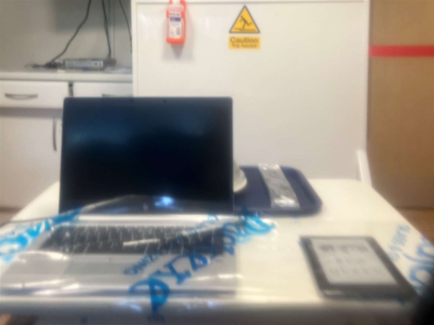 Megan Carr's laptop and Kindle had to be wrapped in a special plastic while she was radioactive