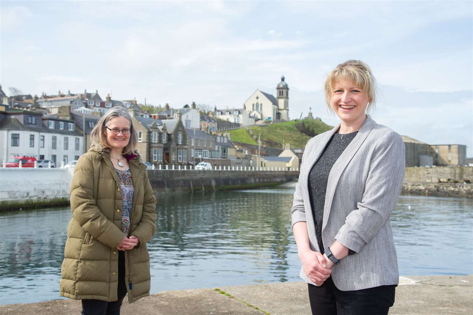 Vivien Rae (right) who has been appointed to the new role of marketing manager for the Banff and Macduff Phoenix Fund project with Rachel Kennedy who is on the fund's steering group. Picture: Daniel Forsyth