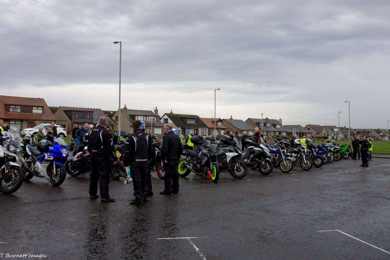 Bikers stopped in Peterhead during the NHS Ride of Thanks, a previous charity run.