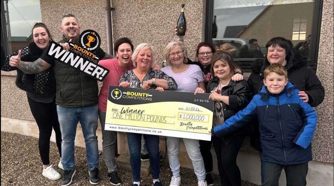 Sheila Ross won £1 million in Bounty Competitions biggest prize draw.