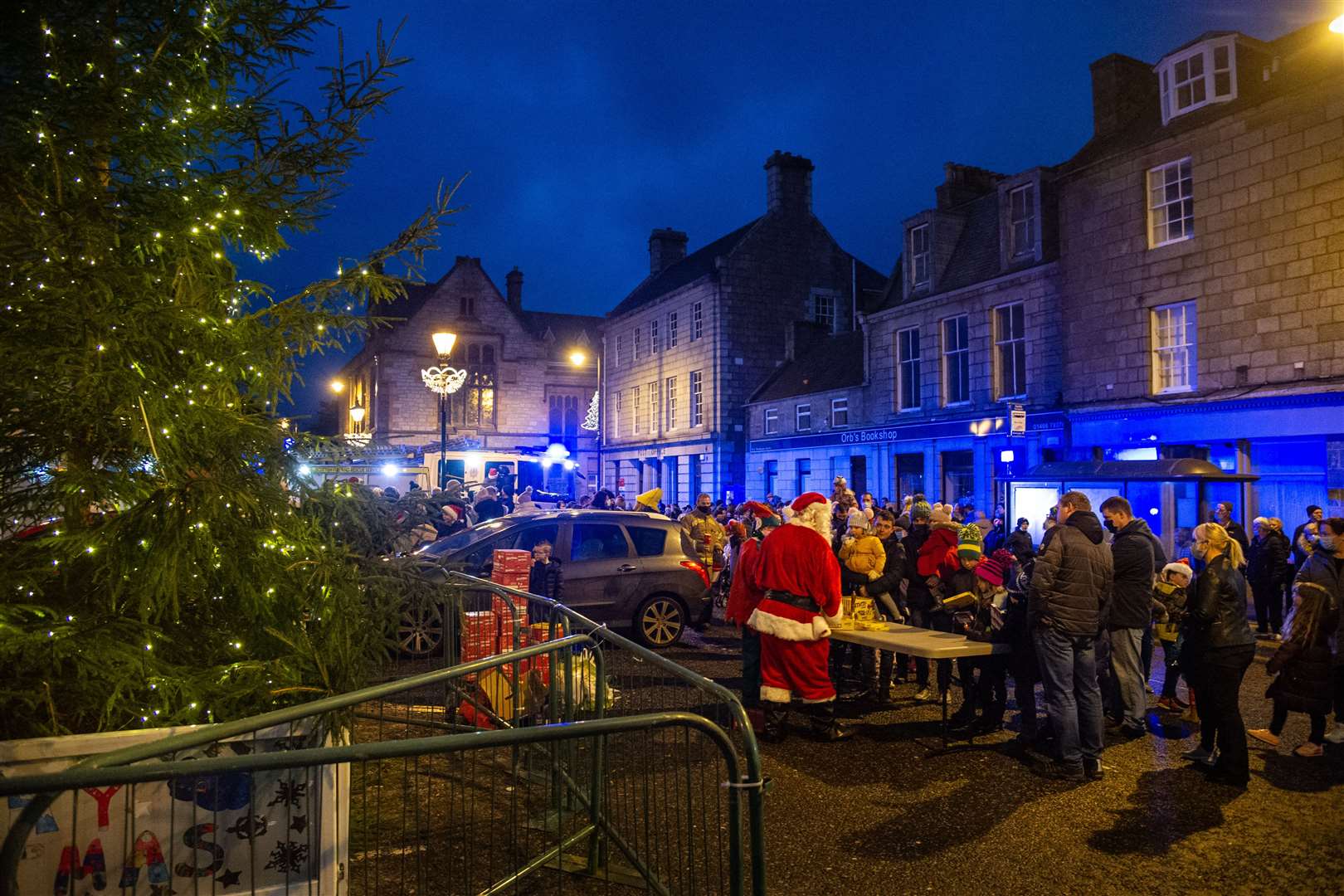 A festive feel about the town's Square. Picture: Daniel Forsyth.