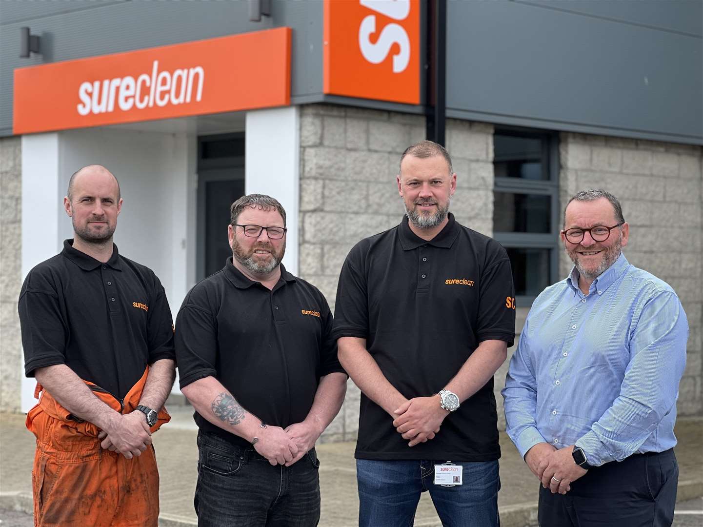 Sureclean’s new appointments (from left) are Dave Barry, Ally Josh, Grant Gilbert and Kenny Murray.