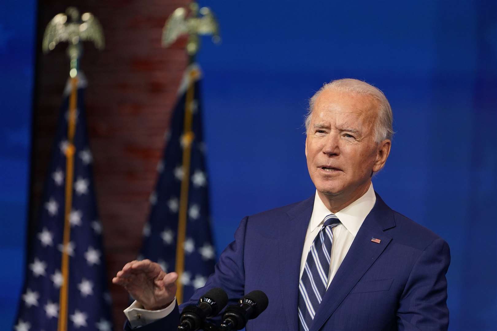 Joe Biden has pledged to rejoin the Paris Agreement on the first day of his presidency (Susan Walsh/AP)