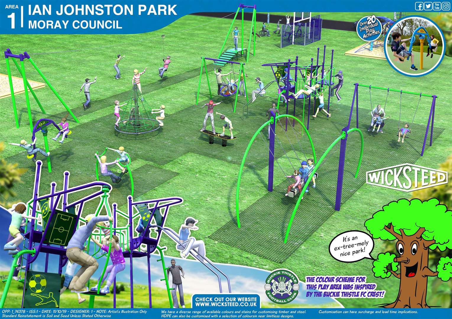 The winning design for Ian Johnston Park playpark by Wicksteed.