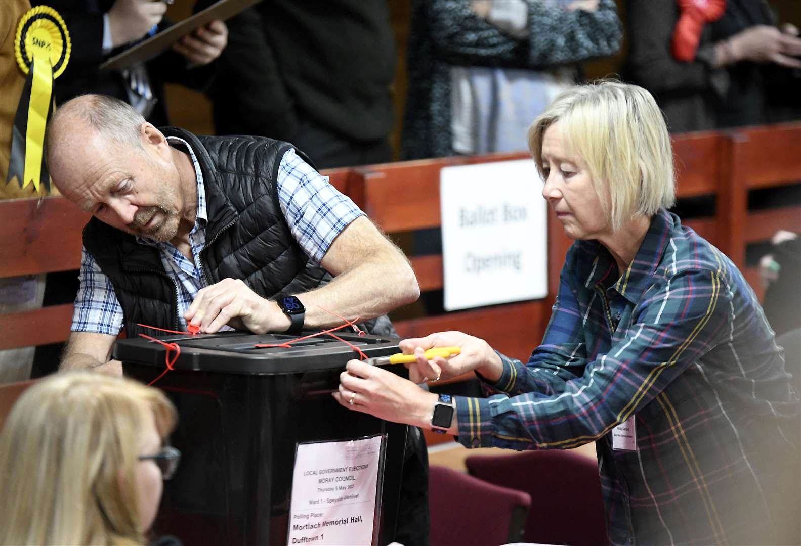 Counting gets underway at Moray Council Local Election...Picture: Becky Saunderson..