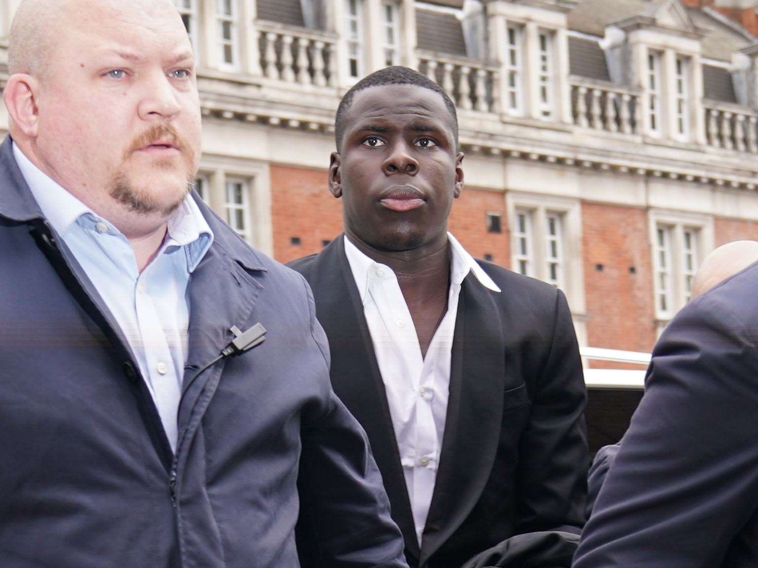 West Ham defender Kurt Zouma arrives at Thames Magistrates’ Court to be sentenced for kicking his pet cat (Yui Mok/PA)