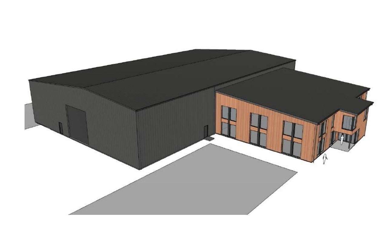 Architects plans show the scale of the new timber frame business.
