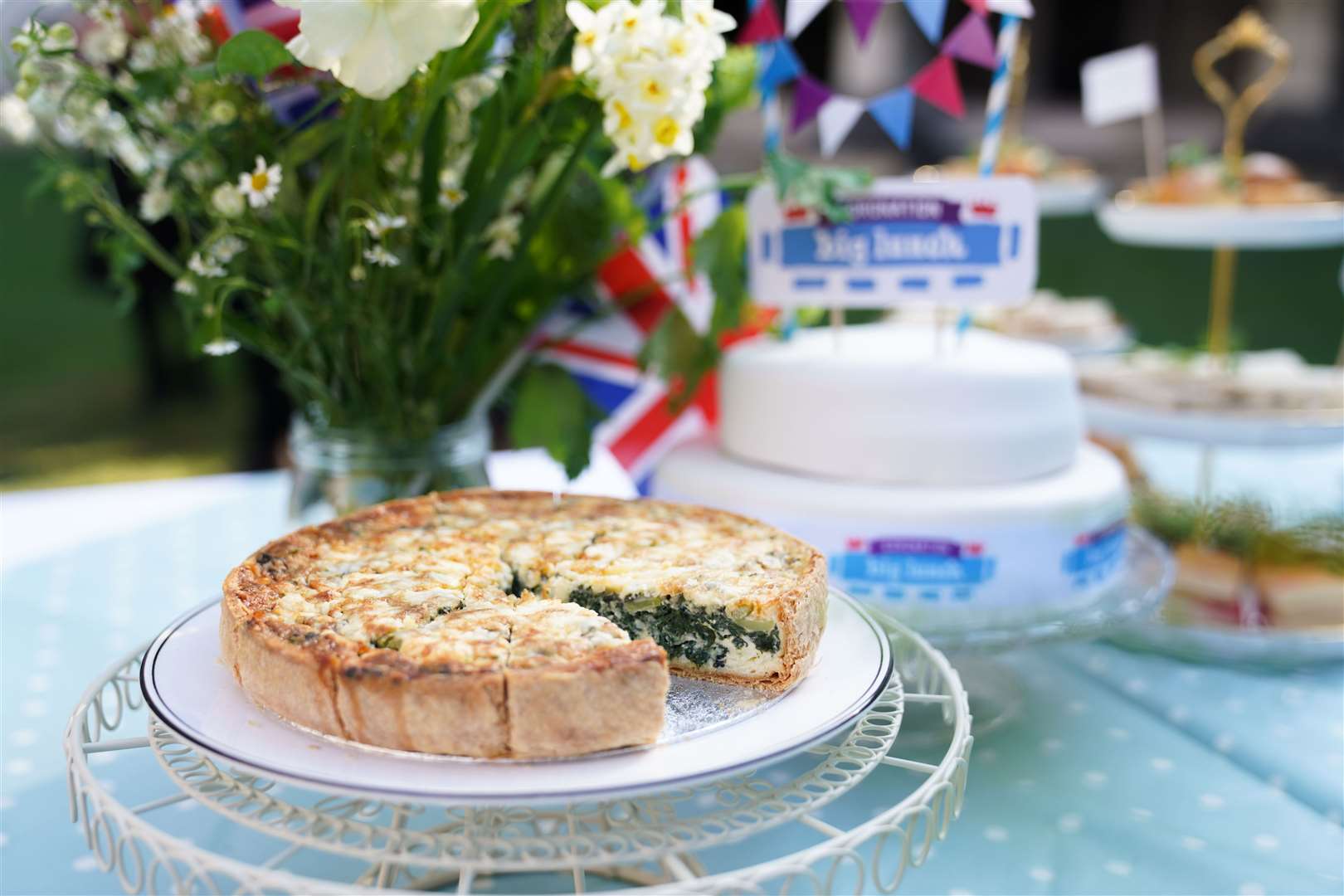 The official coronation quiche includes spinach and broad beans (James Manning/PA)
