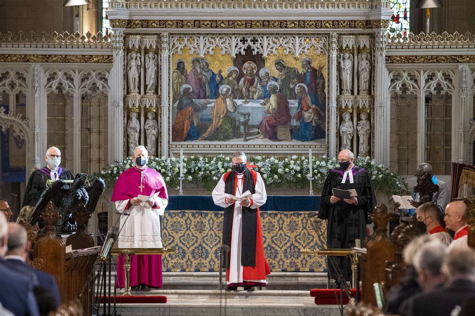 (left to right) A service to mark the centenary of Northern Ireland at St Patrick’s Cathedral in Armagh (Liam McBurney/PA)