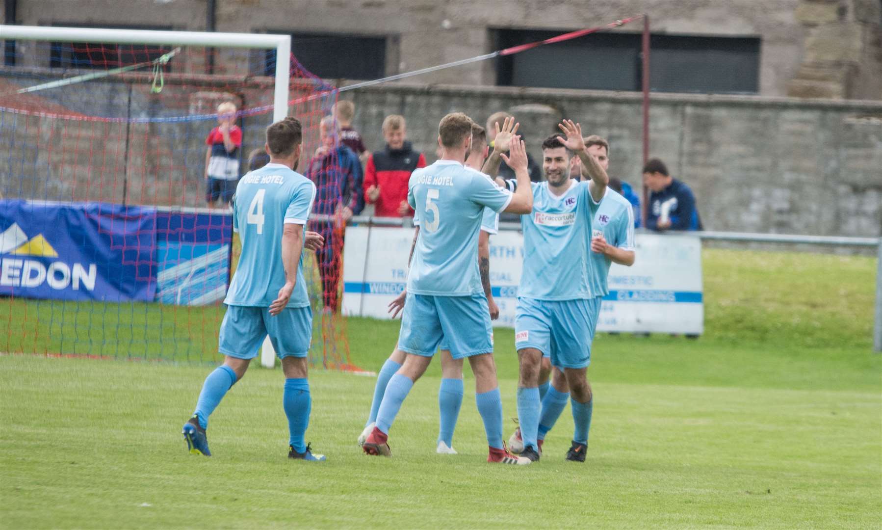 Cammy celebrates after scoring the penalty against boyhood club Aberdeen. Picture: Becky Saunderson. Image No.044482.