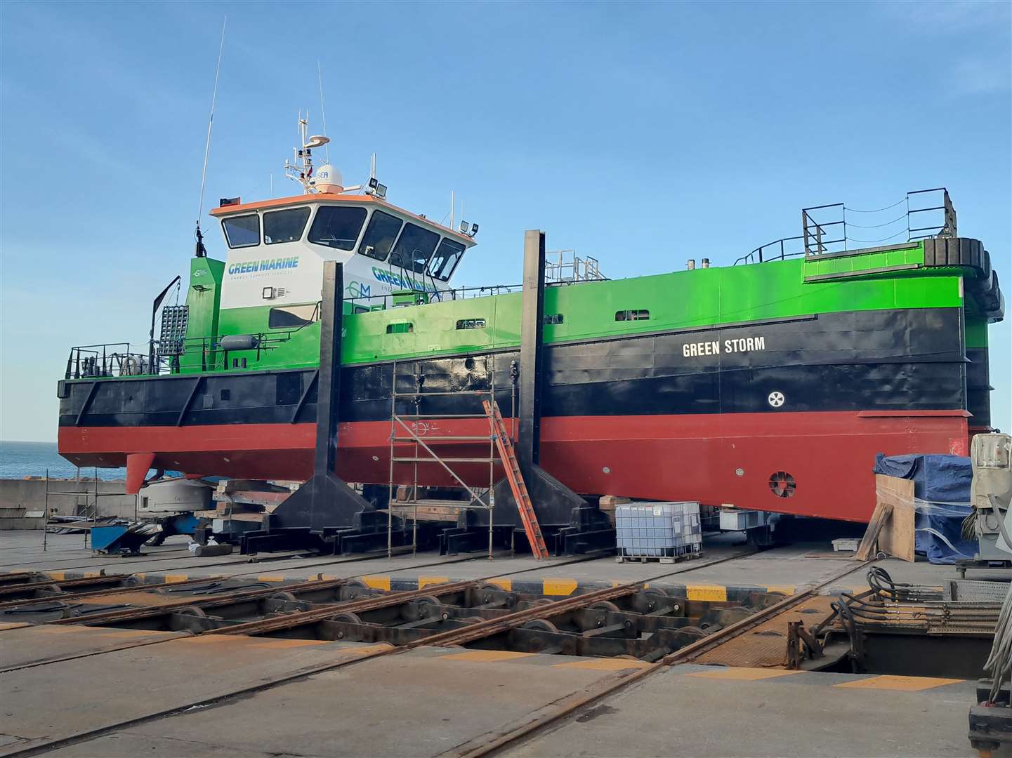 The Green Storm was the first vessel over 10 metres to use the upgraded facility.
