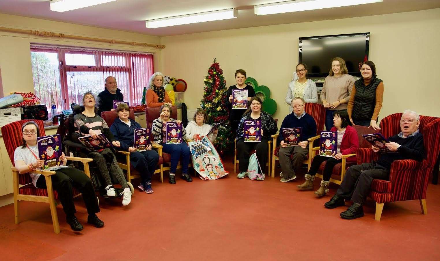 The group were delighted to receive a generous donation of advent calendars. Picture: Phil Harman