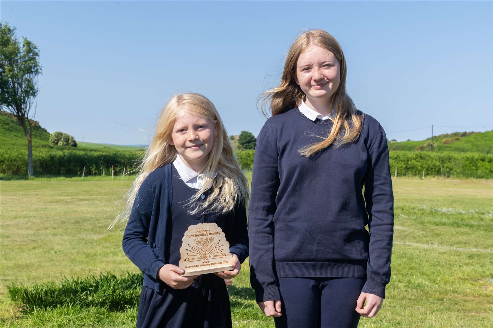 Findochty Primary's award-winning sisters Ivy (left) and Daisy Mattsson. Picture: Beth Taylor