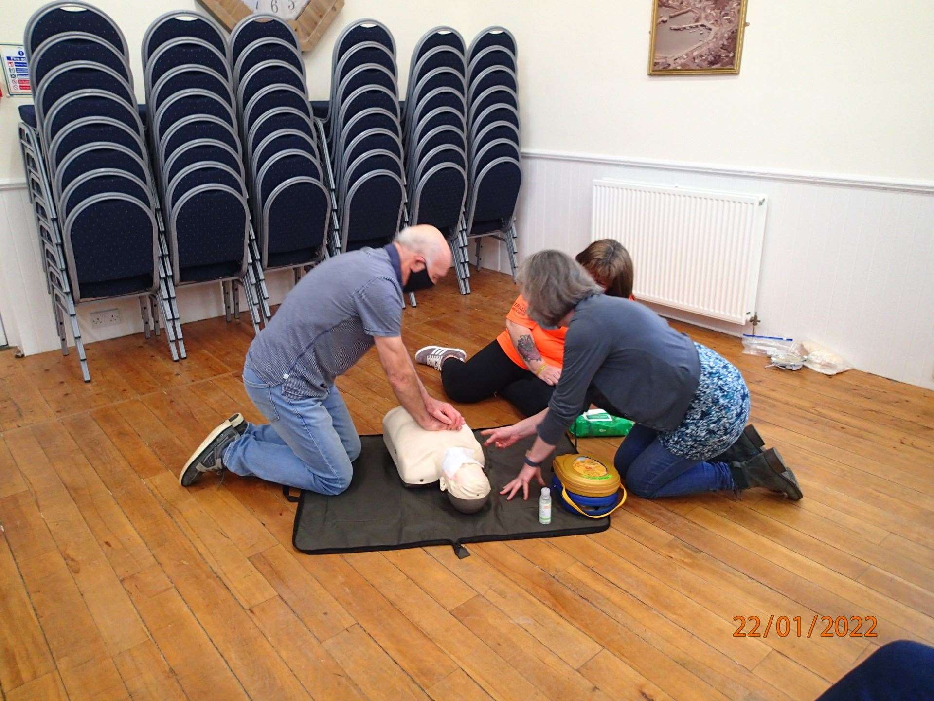 CPR training was held in Findochty Town Hall for FWSC members and staff from The Admiral's Inn.