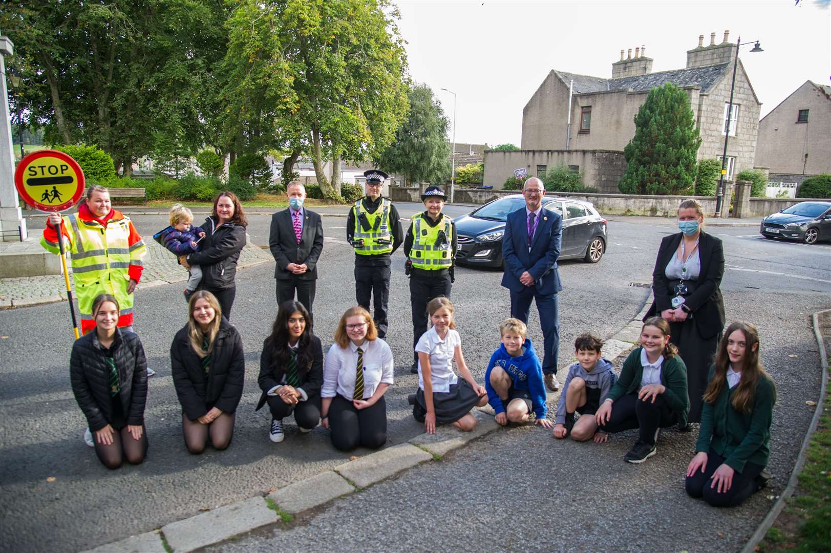 Police, Councillors, Teachers, Lollipop Patrol and pupils are calling for the war memorial junction and surronding areas to be made safer...Picture: Becky Saunderson..